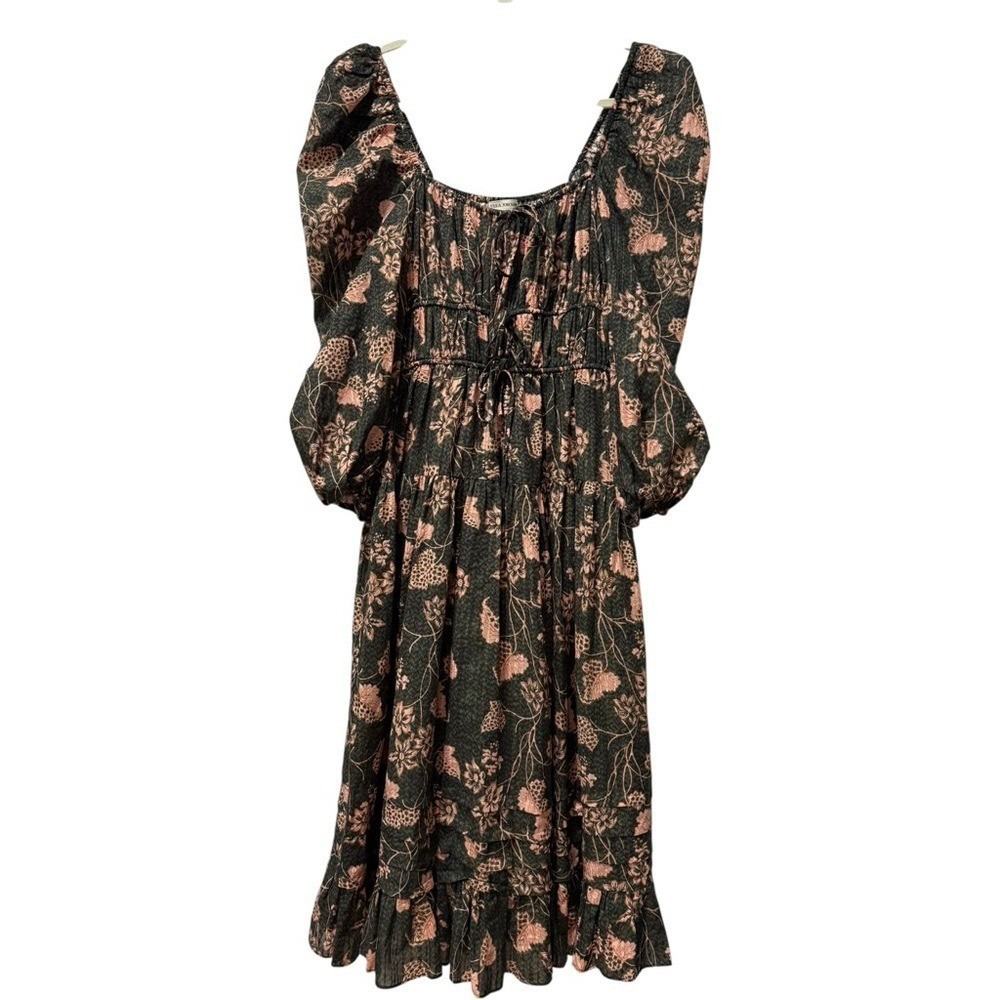 New Ulla Johnson Isla Floral Print Puff Sleeve Lined Midi Dress $495 - Picture 5 of 8